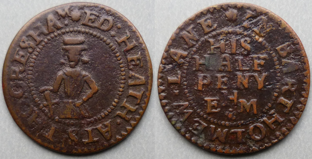 Bartholomew Lane, Ed Heath halfpenny